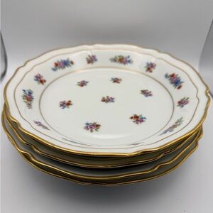 Vintage Limoges Gold Trim Floral salad